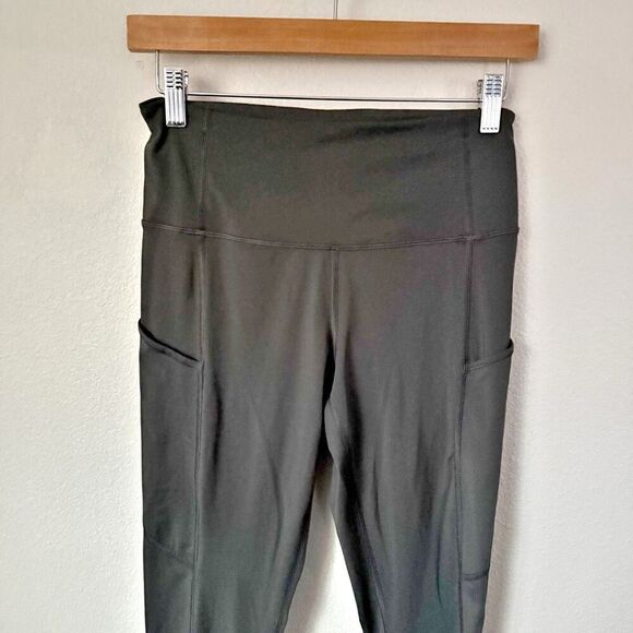 CRZ YOGA | Pocket Leggings Charcoal Gray Ankle High Waist 27" Inseam | Small - Picture 3 of 6